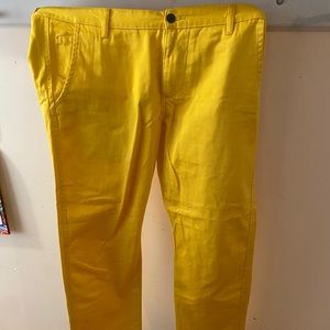 Men’s yellow chino pants 36x30